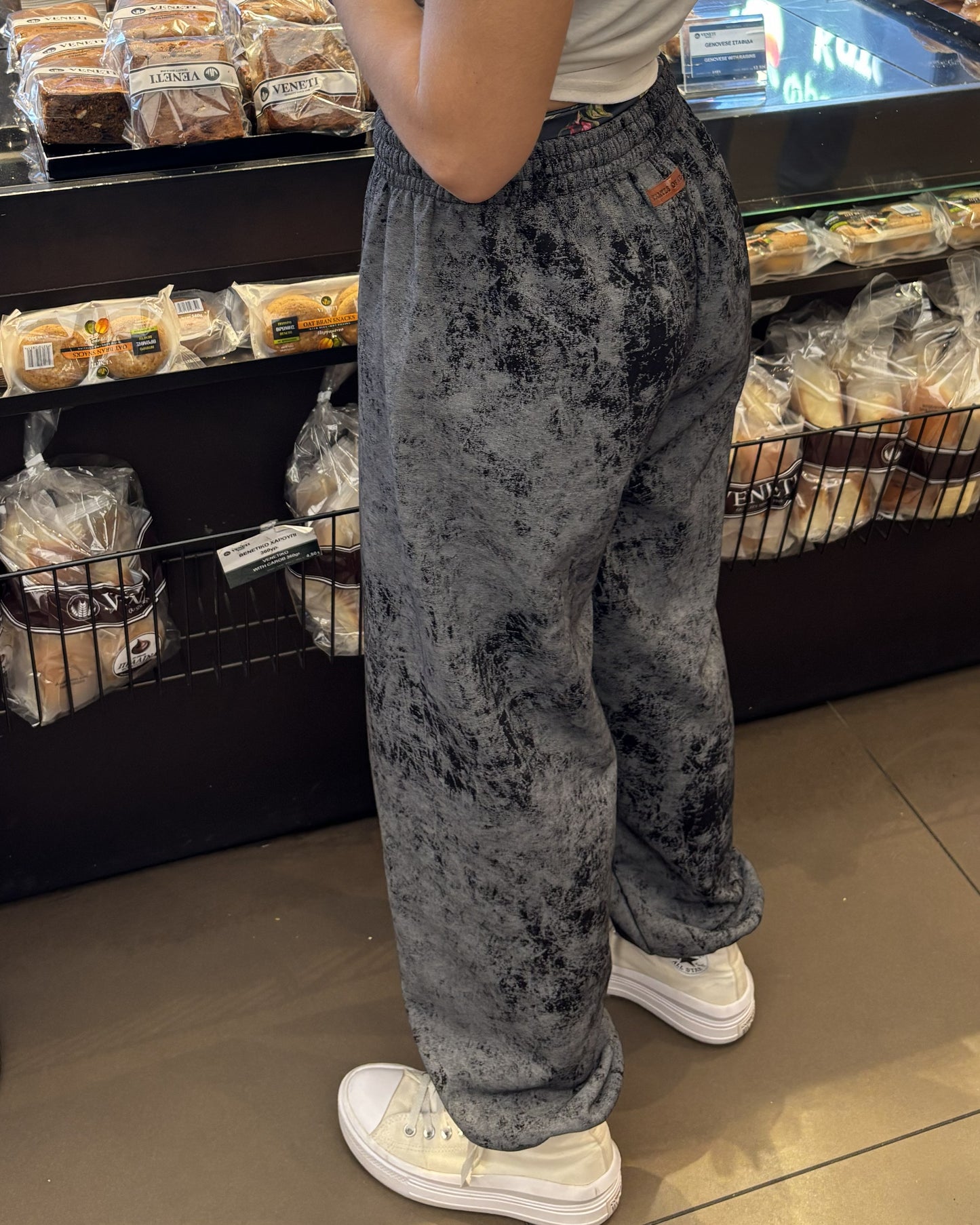The 'Black Vintage Yoga' oversized pants