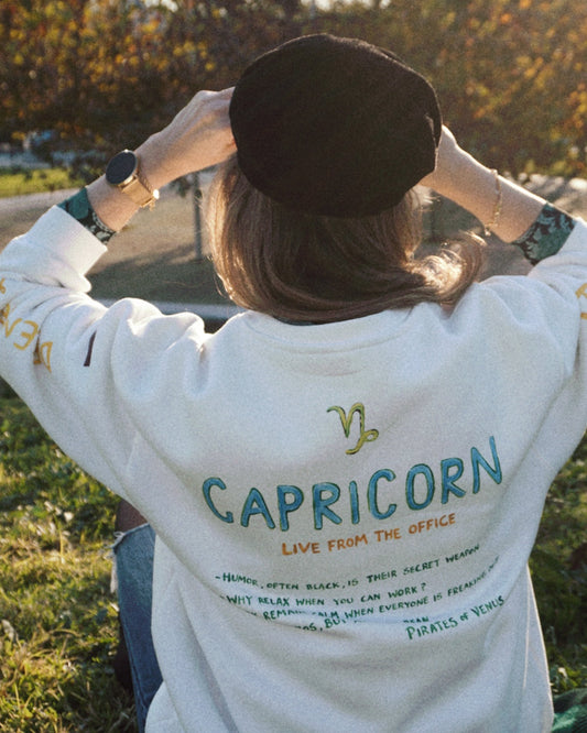 Μπλούζα με τύπωμα χρώμα με θέμα τα ζωδια capricorn
