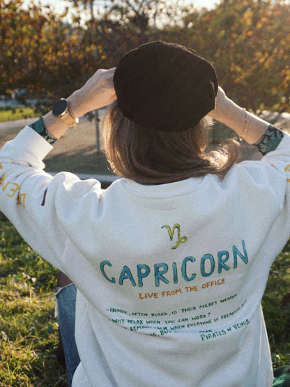 Μπλούζα με τύπωμα χρώμα με θέμα τα ζωδια capricorn