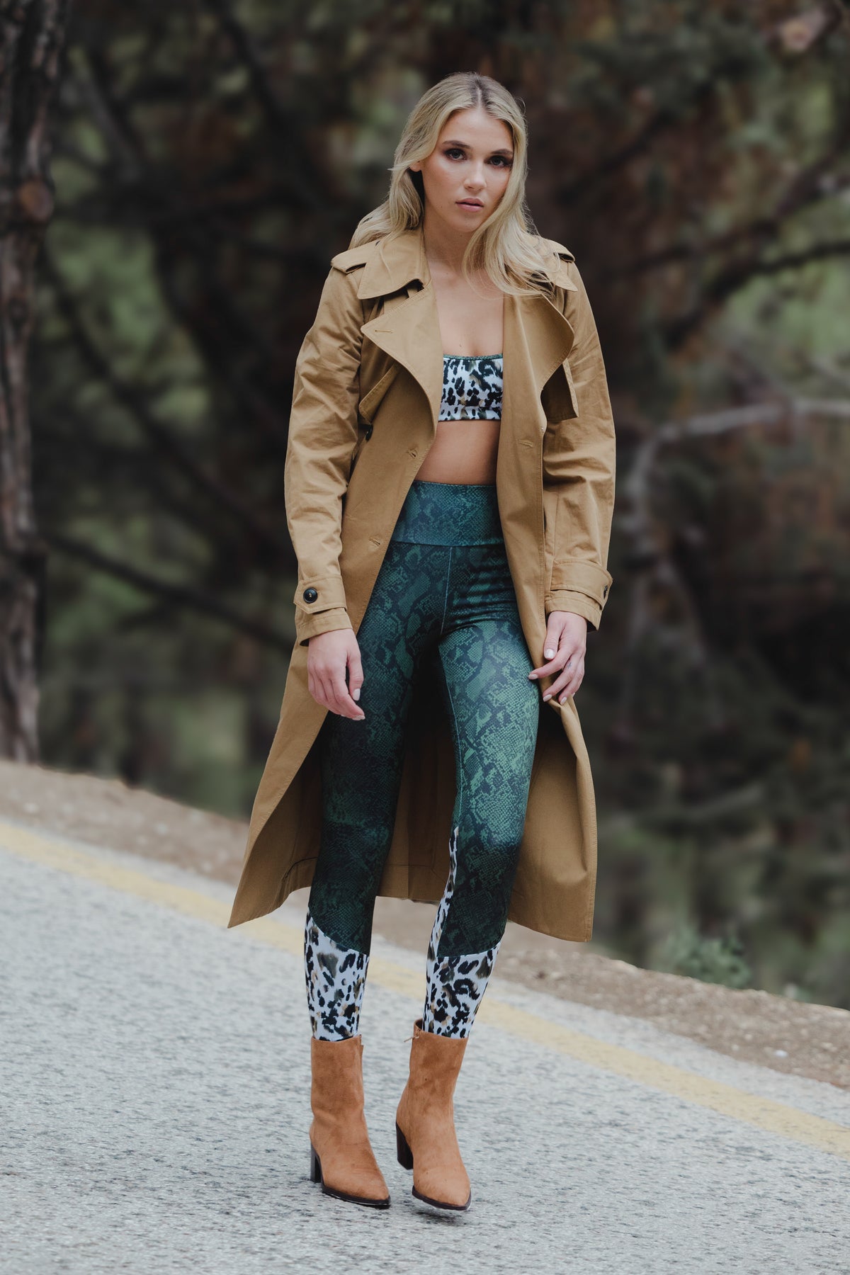 Freya Leggings Green Snakeskin Pirates Of Venus