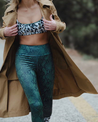 Freya Leggings Green Snakeskin Pirates Of Venus