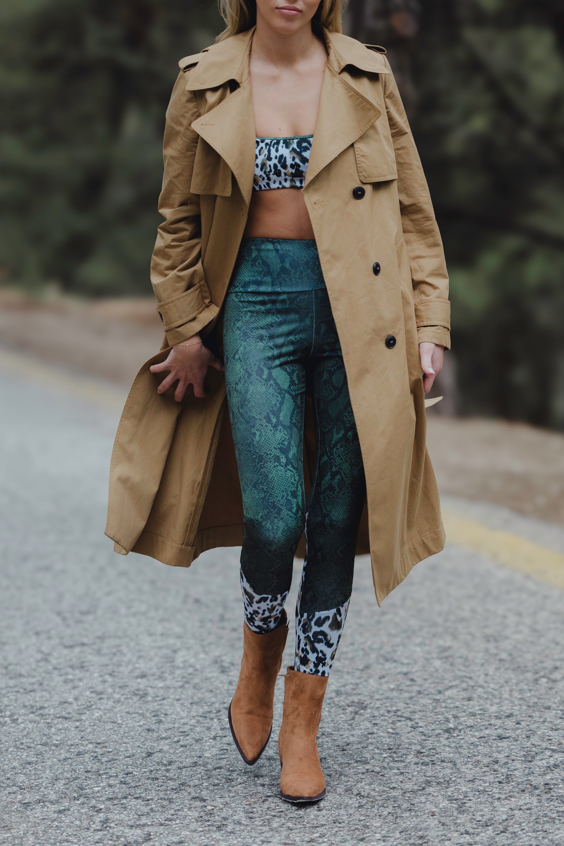 Freya Leggings Green Snakeskin Pirates Of Venus
