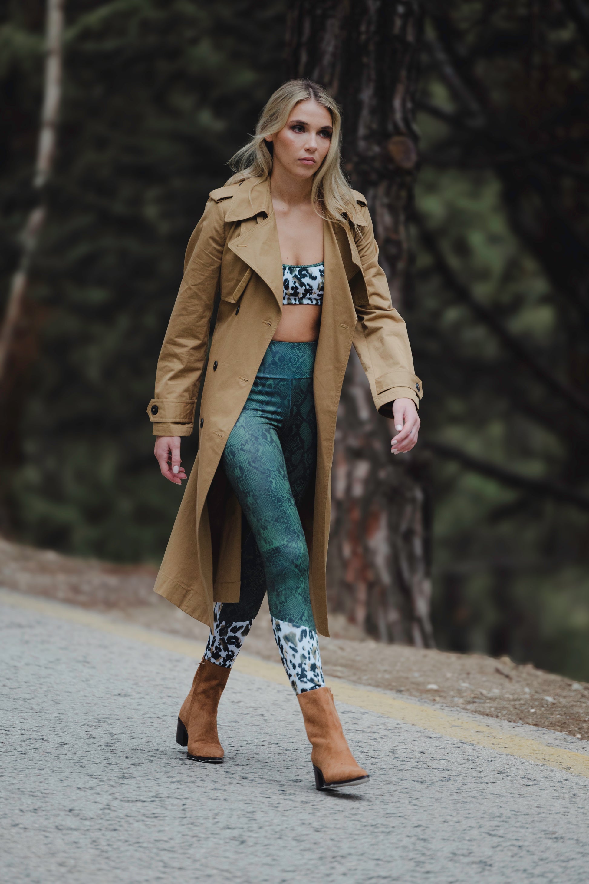 Freya Leggings Green Snakeskin Pirates Of Venus