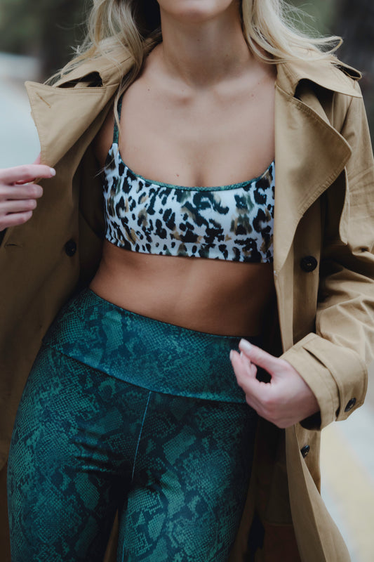 Freya Top Green Leopard Snakeskin Pirates Of Venus