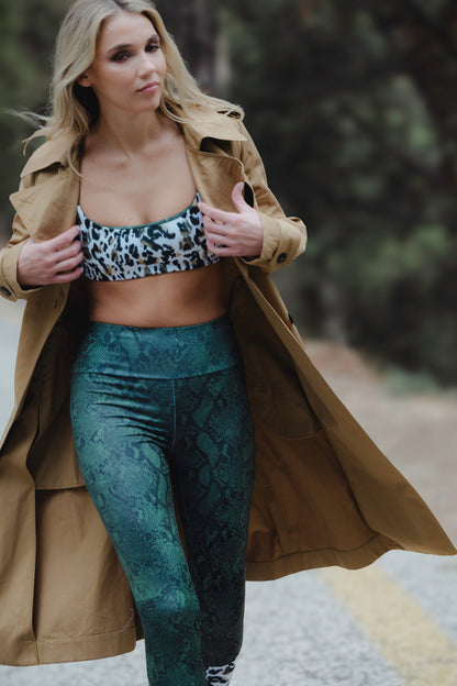 Freya Top Green Leopard Snakeskin Pirates Of Venus