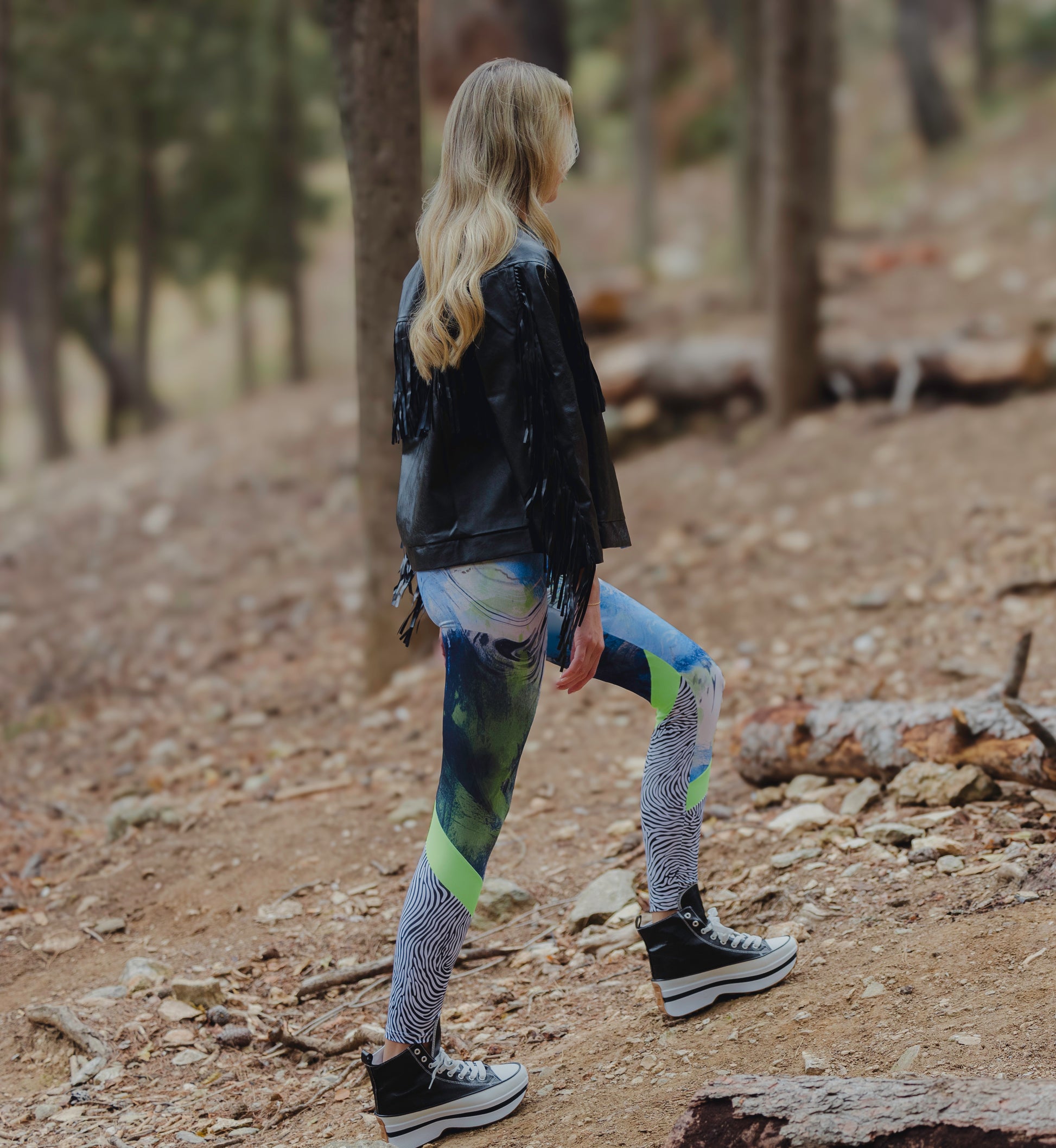 Nellie Leggings Neon Zebra Pirates Of Venus
