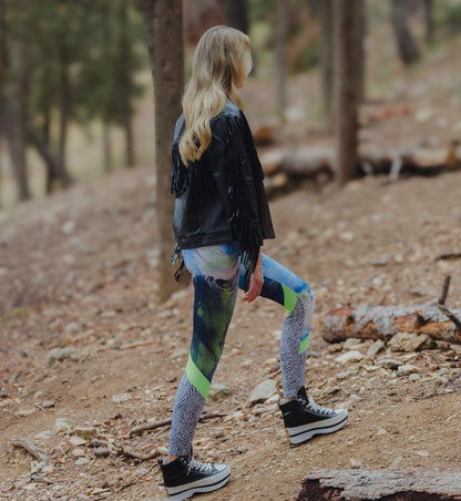 Nellie Leggings Neon Zebra Pirates Of Venus