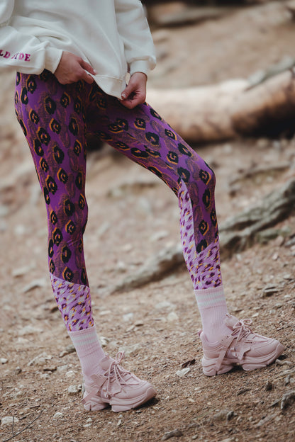 Sylia Leggings Purple Leopard Pirates Of Venus