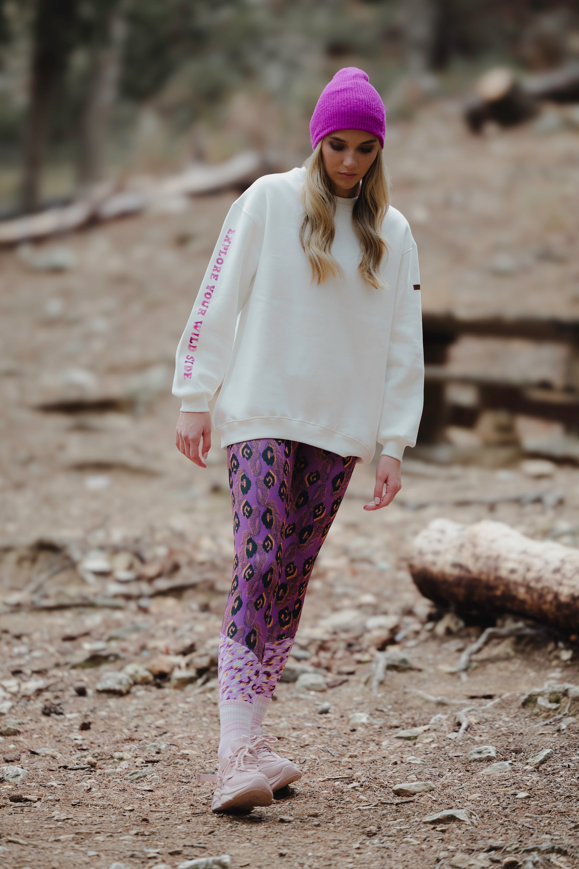 Sylia Leggings Purple Leopard Pirates Of Venus