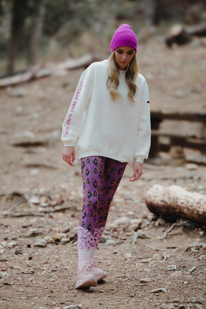 Sylia Leggings Purple Leopard Pirates Of Venus