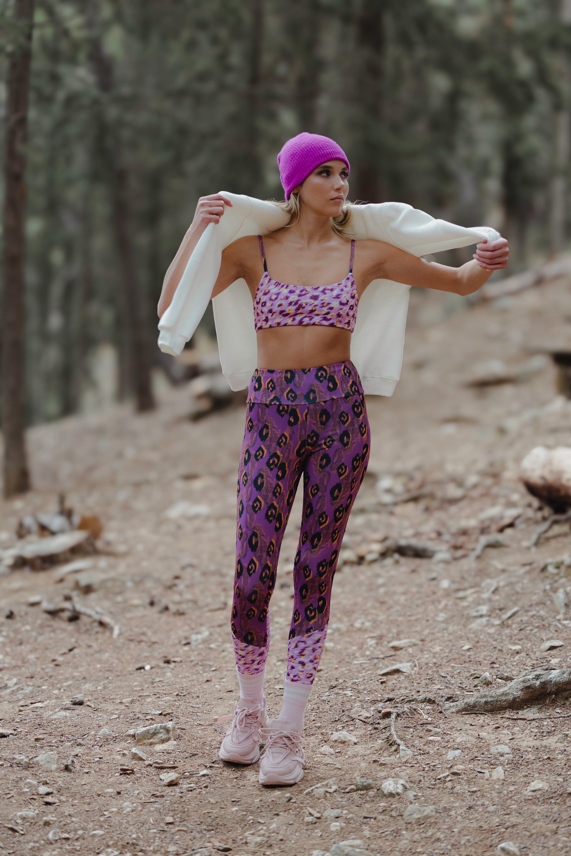Sylia Leggings Purple Leopard Pirates Of Venus
