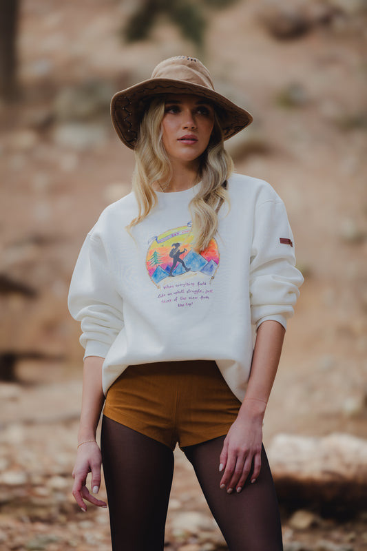 We Are Almost There Ivory Sweater Pirates Of Venus Hiking