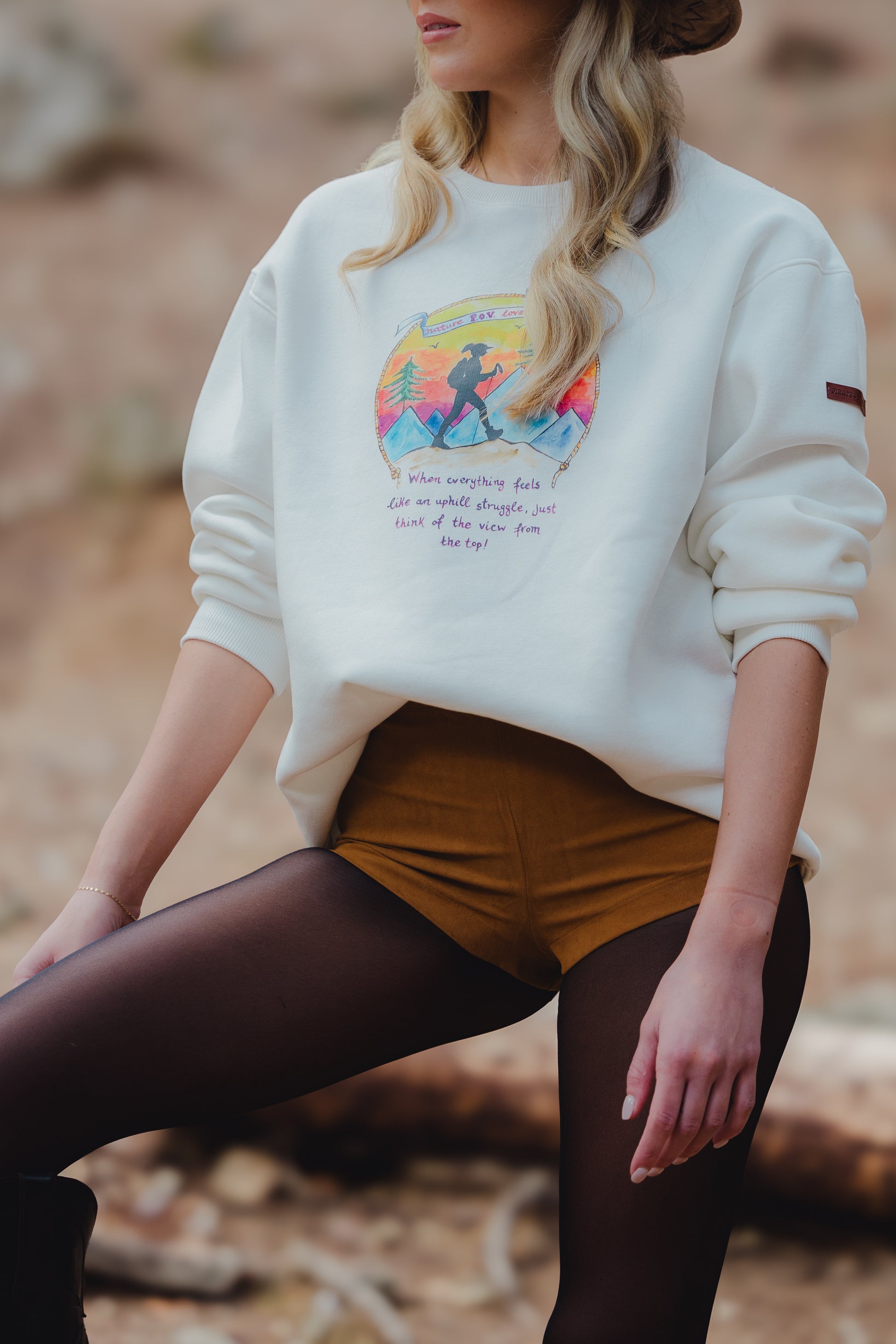 We Are Almost There Ivory Sweater Pirates Of Venus Hiking