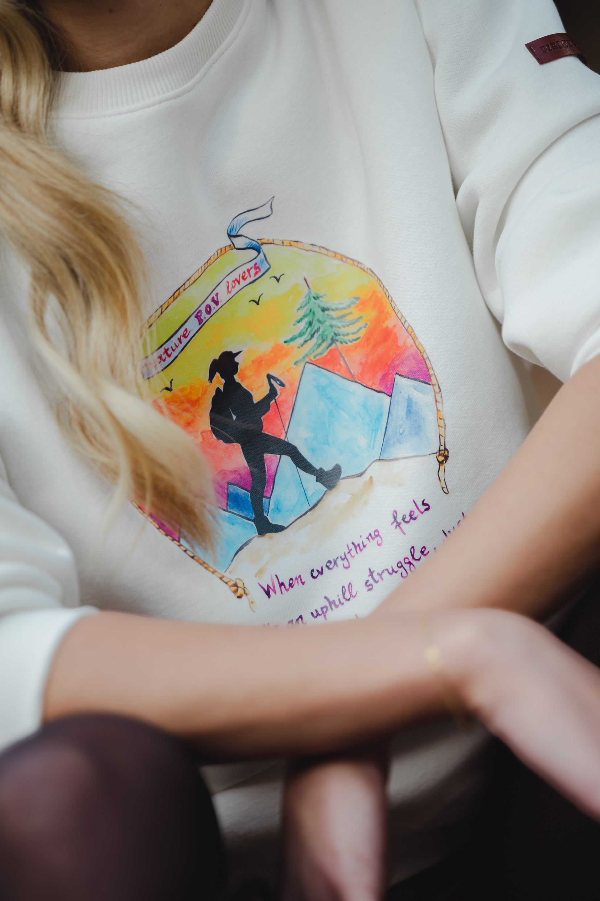 We Are Almost There Ivory Sweater Pirates Of Venus Hiking