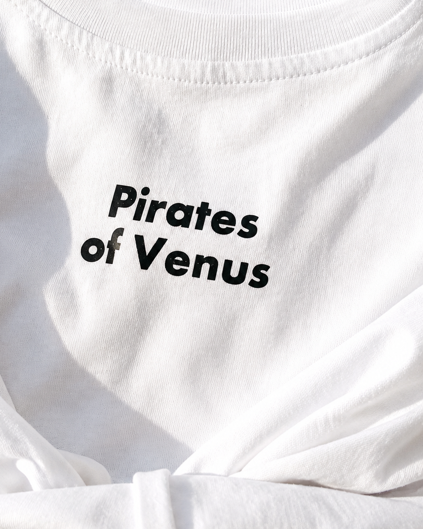 White Organic Cotton T-shirt 'This Senorita Needs A Margarita' Green Print | Pirates Of Venus|