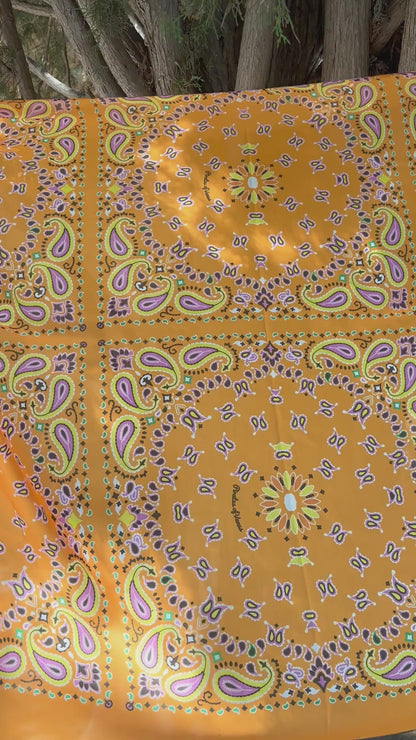 Freshly Paisley Yellow Pareo - Semi-transparent | Pirates of Venus
