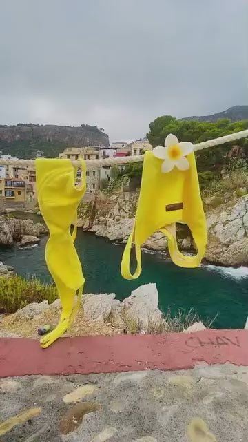 Yellow Balconette Bikini Pirates of Venus in Italy